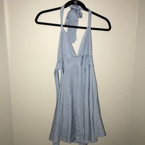 Blue Halter Dress